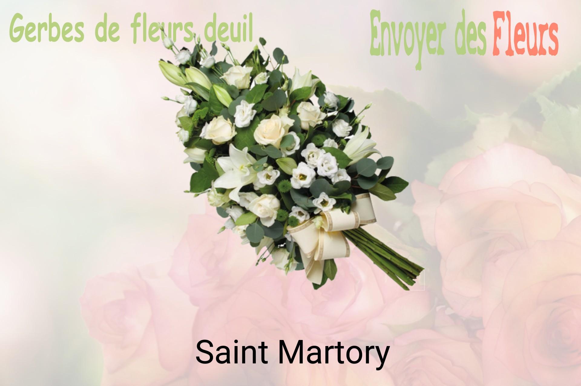 Gerbe de fleurs de deuil livrée à Saint-Martory